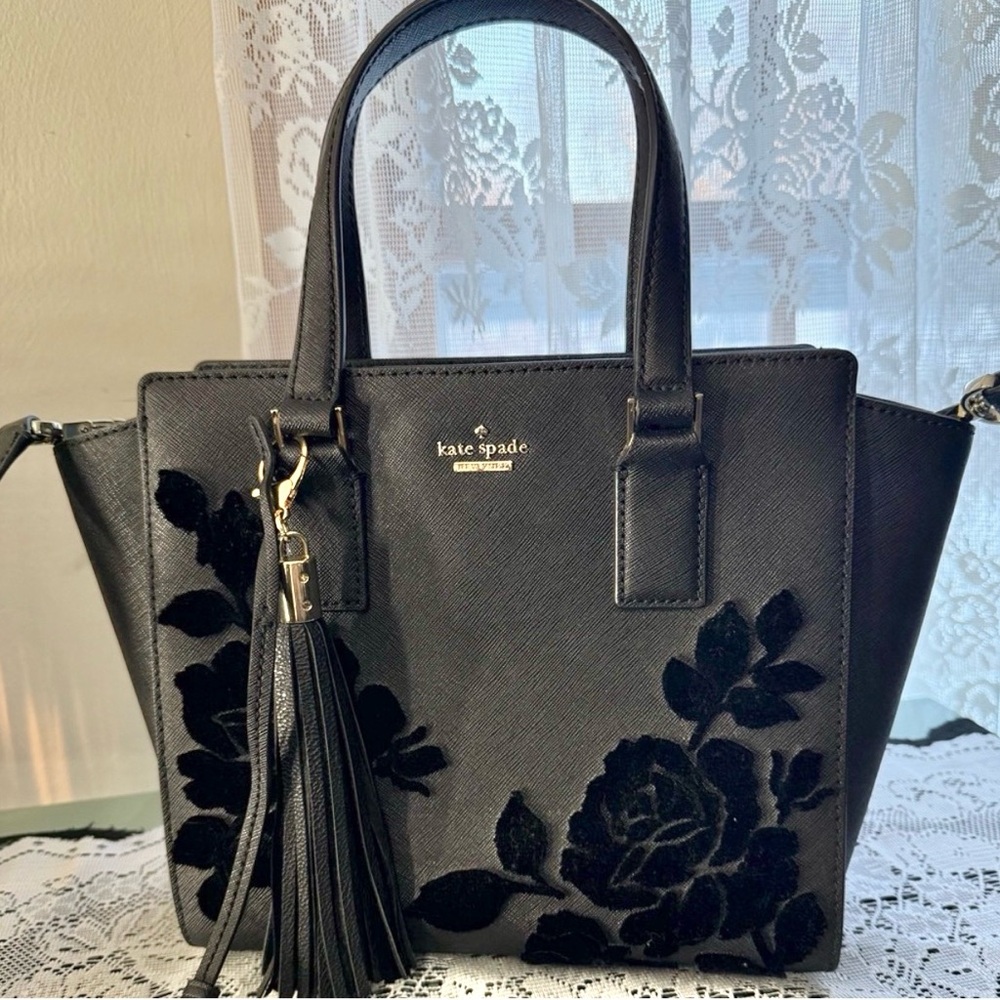 Kate Spade New York Cameron Street Flock Roses Hayden Small Satchel